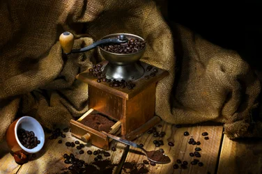 Kaffekvern i rustikk stil