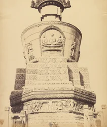 Arkitektonisk utsikt over Lama-tempelet nær Pekin, oktober 1860