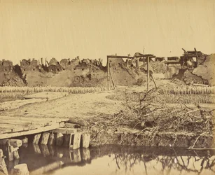 Utsiden av North Fort som viser den engelske inngangen 21. august 1860
