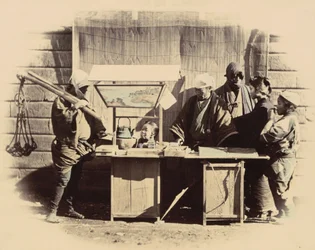 Gateforfriskningsboder, ca. 1865.