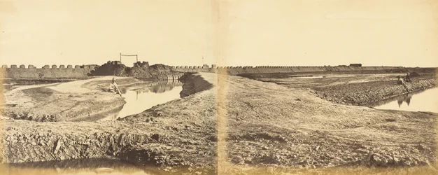Tangkoo-fortet etter fangsten, viser den franske og engelske inngangen, 10. august 1860, 1860.