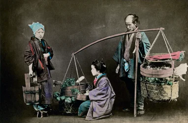 Grønnsakshandler, Japan, 1882