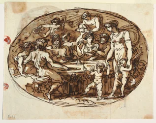 Bankett av gudene, variant for spisestuen, Palazzo Guarini, Forli