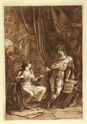 Cleopatra bønnfaller Cæsar