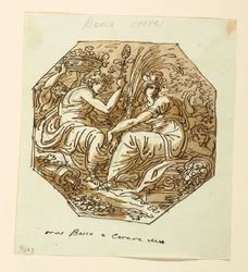 Tegning, Bacchus og Ceres