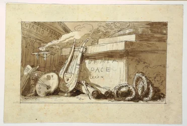 Tegning, Monument for et fredsakademi, 1810–20