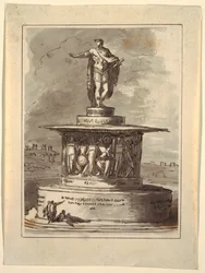 Tegning, prosjekt for et monument for Foro Bonaparte, Milano, 1800, 1810–20