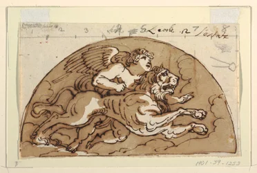 Leo, Lunette for Ceiling, Octagonal Room, Palazzo Milzetti, Faenza