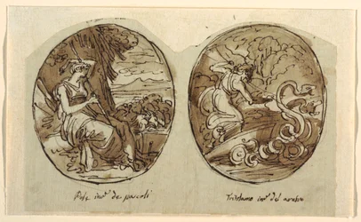 Pales, Triptolemus, dekorasjon for et hvelv, Sala dei Legislatori, Palazzo Conti-Sinibaldi