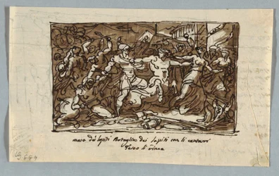 Skissebokside: Battle of the Centaurs and Lapiths
