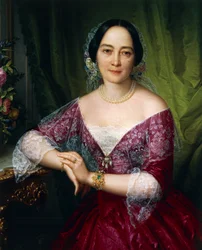 Portrett av Anne Opulich av Felice Schiavoni, olje på lerret