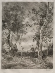 Landskap, eller Den hvite hesten, etter Corot
