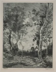 Landskap, eller Den hvite hesten, etter Corot