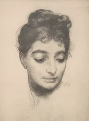 Kvinnehode, fra L'Estampe Moderne, 1897-99.
