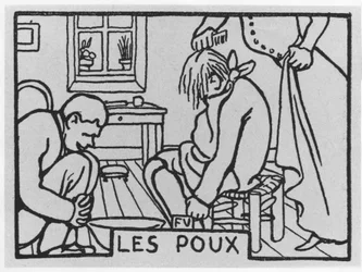 Gulrothode: ”lus”, skrevet av Jules Renard ed. Flammarion (illustrasjon)