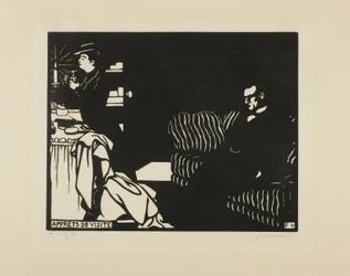 Klargjøring for et besøk, plate åtte fra Intimacies, 1898