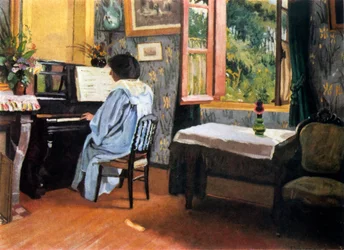 Dame ved pianoet, 1904.