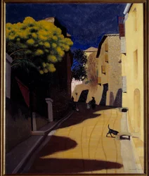 Mimosaer i blomst i Cagnes i 1921 Maleri av Felix Vallotton (1865-1925)