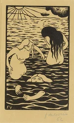 Tre badende, 1894