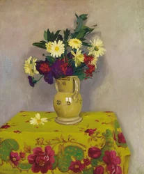 Gule tusenfryd og forskjellige blomster, 1911