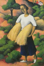 Peasant Harvest (olje på lerret)