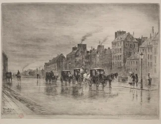 En vintermorgen på Quai de l'Hotel-Dieu
