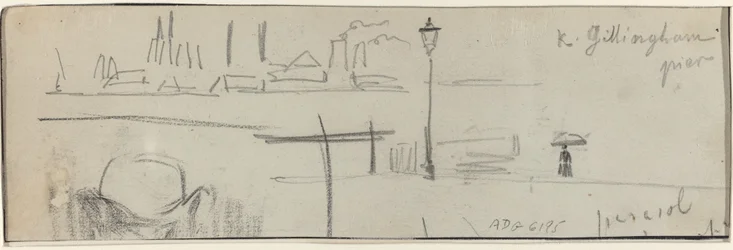 Gillingham Pier, London [verso], ca. 1884.