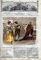 Roman serial: “The Three Musketeers” by Alexandre Dumas (1802-1870) Illustration of Chapter XXII In “The good novels”