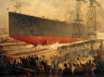 Lansering av Hindenburg i Wilhelmshaven