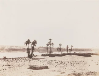Dakkeh, Village et Rives du Nil (Landsby og Nilens bredder, Dakkeh), 1851–1852 (foto)