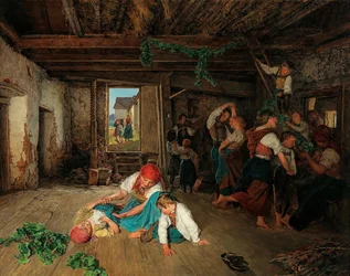 Forbereder feiringen av vinhøsten, 1860.