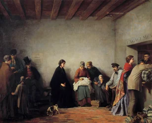 Piete-fjellet. Maleri av Ferdinand Heilbuth (1826 - 1889)