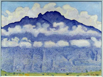 Schynige platte (fjelllandskap i Oberland, sveitsiske alper). Maleri av Ferdinand Hodler (1833-1918) Ec. Følg.