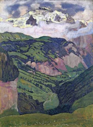 Jungfrau sett fra Isenfluh, 1902.
