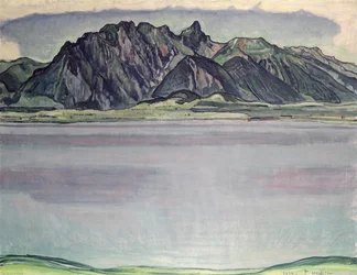 Thunsjøen med Stockhornfjellene, 1910