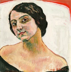 Kvinne med brunt hår, 1913