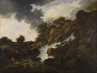 Fjellandskap med foss