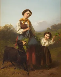 Ferdinand Marohn, ung gjeterinne med barn