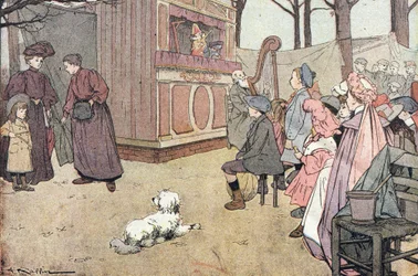 Galt teater, i Imagier of childhood, ca. 1900 (gravering)