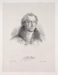 Illustrasjoner for Faust: Frontispice - Portrett av Johann Wolfgang von Goethe, 1828.