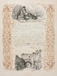 Jøde fra Alger og en gate i Alger, 1838.