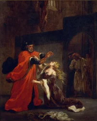 Othello, akt I, scene 3: Desdemona ved sin fars føtter, 1852