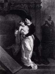 Romeo og Julie - gravering av Eugene Delacroix