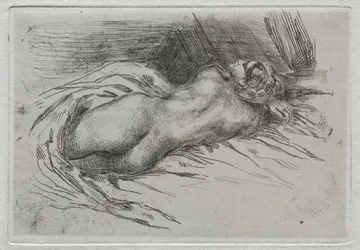 Studie av en kvinne sett fra baksiden, 1833.