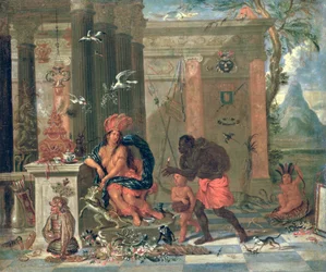 Allegori over Amerika, 1691