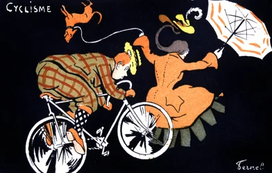 Sykling, ca. 1910–20 (postkort)