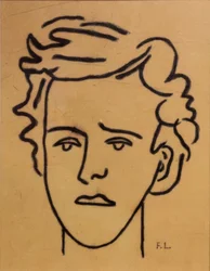 Portrett, Arthur Rimbaud-museet, Charleville-Mézières, Ardennes, Frankrike