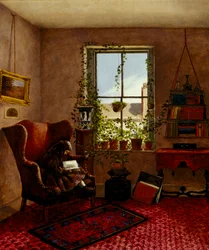 Laura Brown i en Wing Chair, 1867