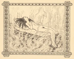 Brennoffer, plate 4, fra porteføljen "Signs of Life", pub. 1908 i Berlin av Fritz Heyder Verlag