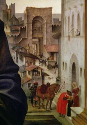Nerli altertavle, detalj av San Frediano-porten i Firenze, 1494 paneldetalj av 58333
